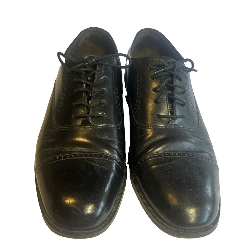 Bostonian Stockbridge  29112 Men's Size 9.5D Black Cap Toe Oxford Dress Shoes